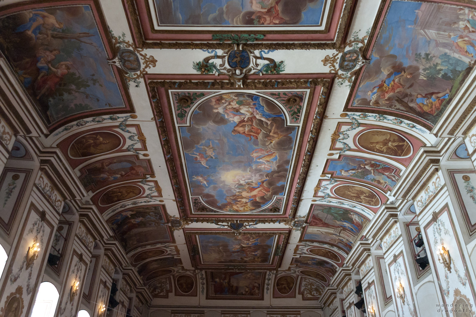 The amazing ceiling of the Haydn (concert) Hall -- ceiling, mural
