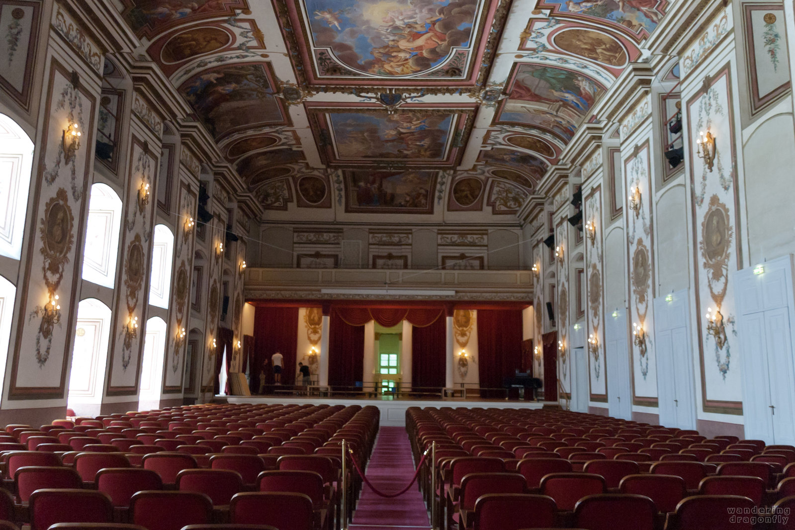 Haydn (concert) Hall -- ceiling, concert hall, mural, seat