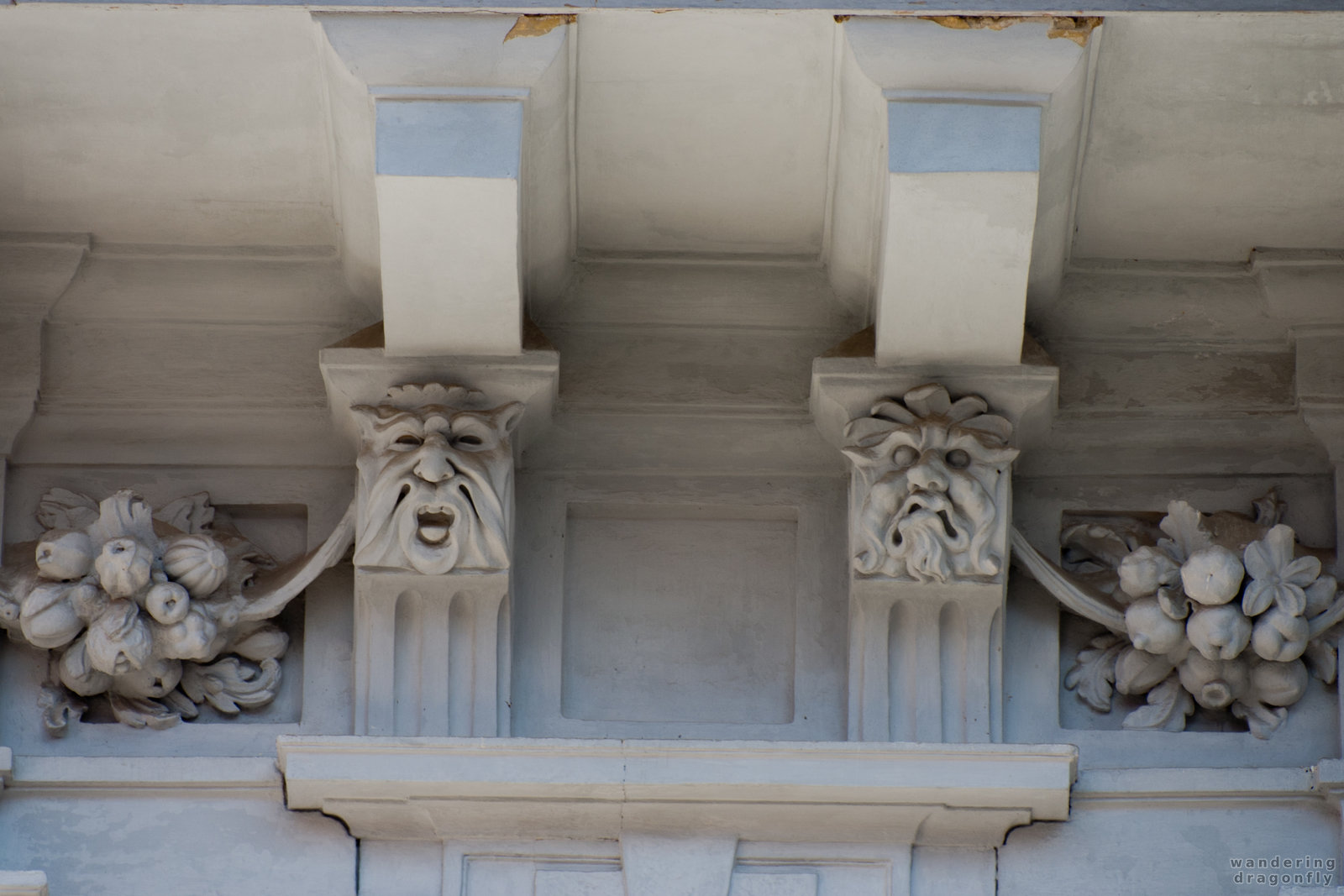 Dramatic faces -- sculpture, stonework