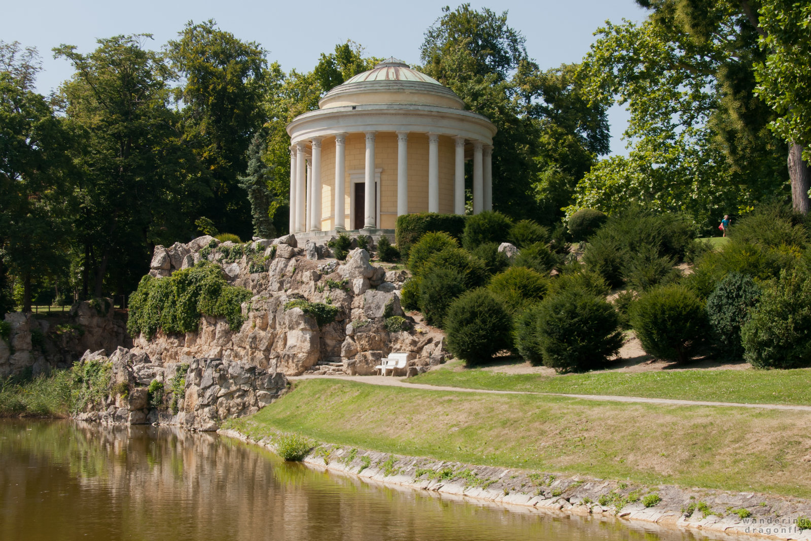 Leopoldina Chapel -- chapel, pond, rock, summer