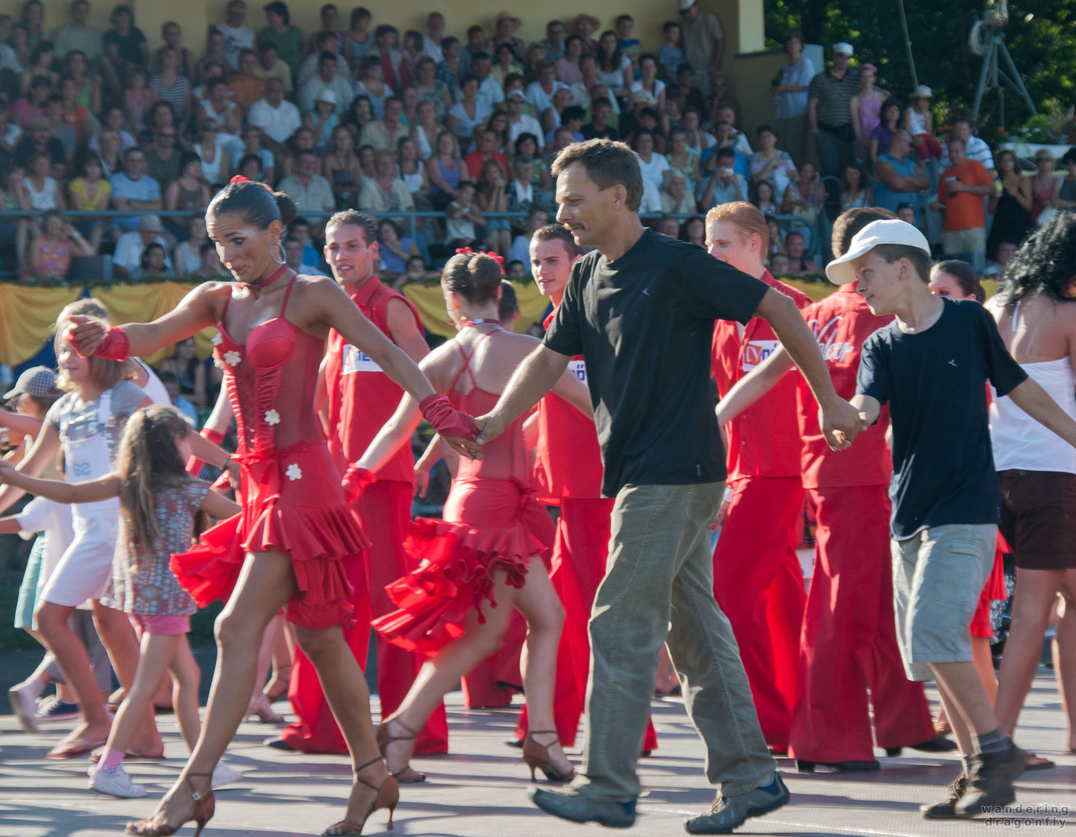 Group dance on the stage -- dance, group