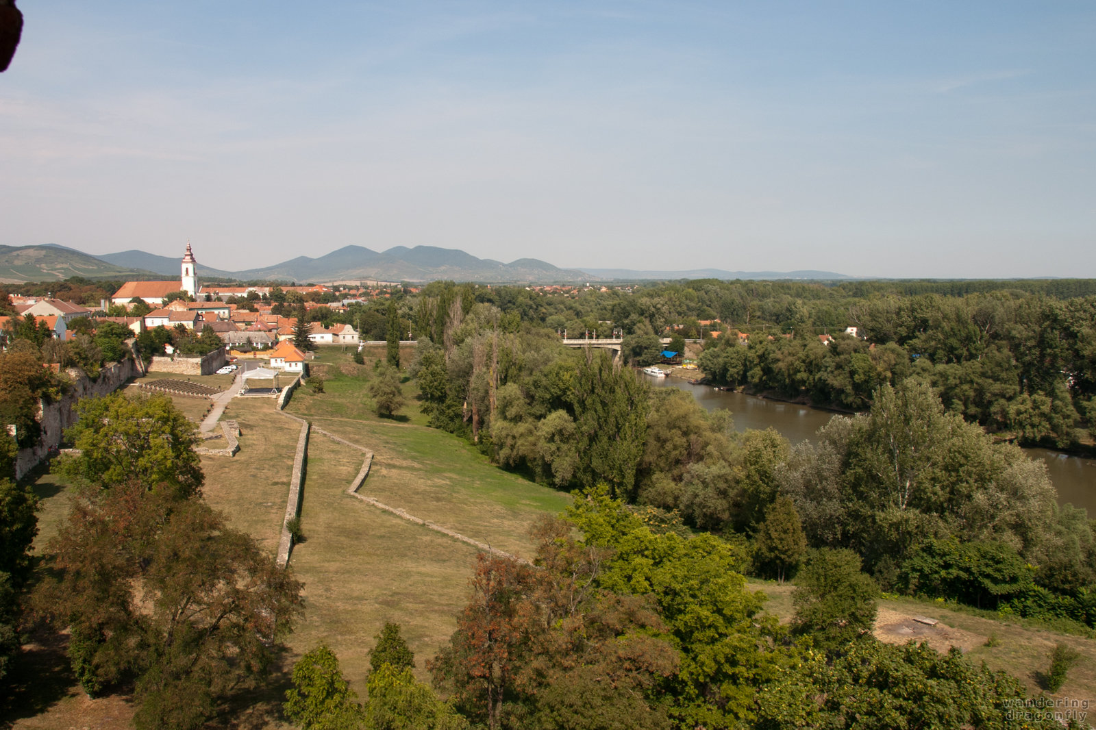 Older castle walls -- river, vista