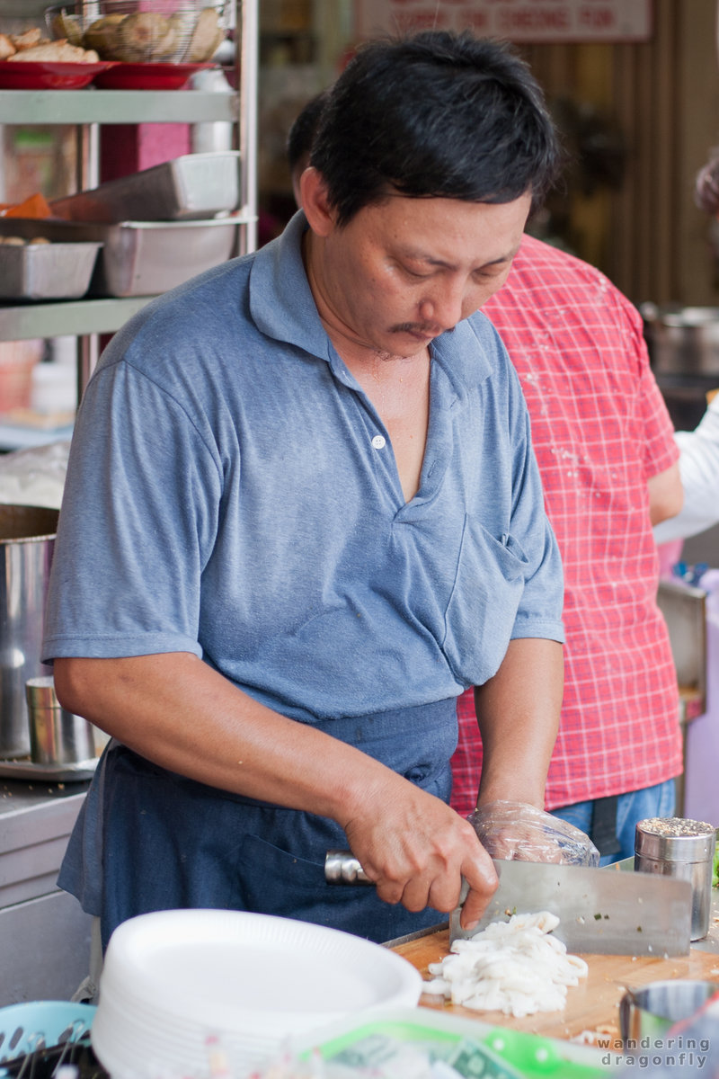 Slicing the food -- cooking, food, marketplace