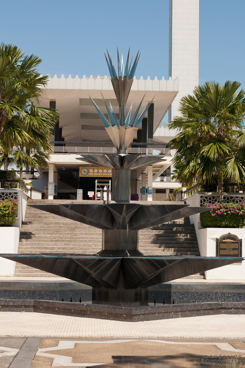 Fountain in front of the mosque -- fountain, mosque