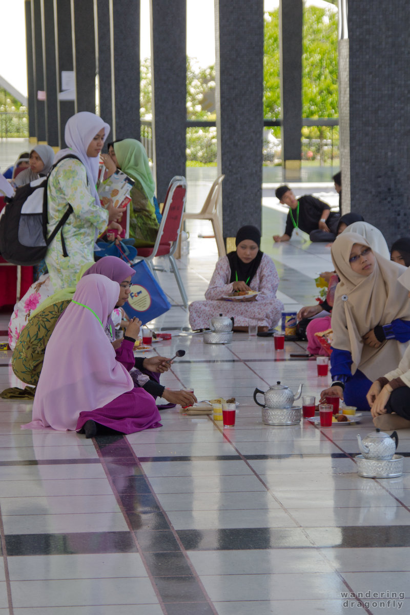 Lunchtime -- eating, mosque