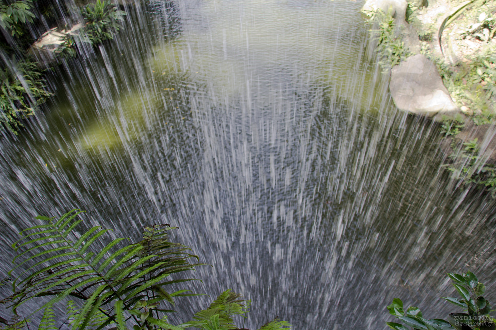 Behind the small waterfall -- waterfall