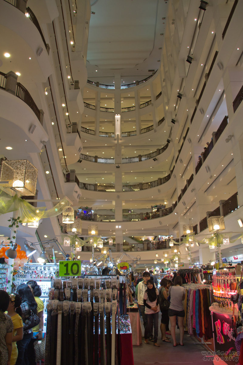 Looking up -- shopping center