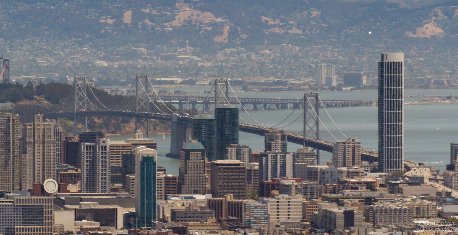 The Bay Bridge near Downtown -- bridge, city