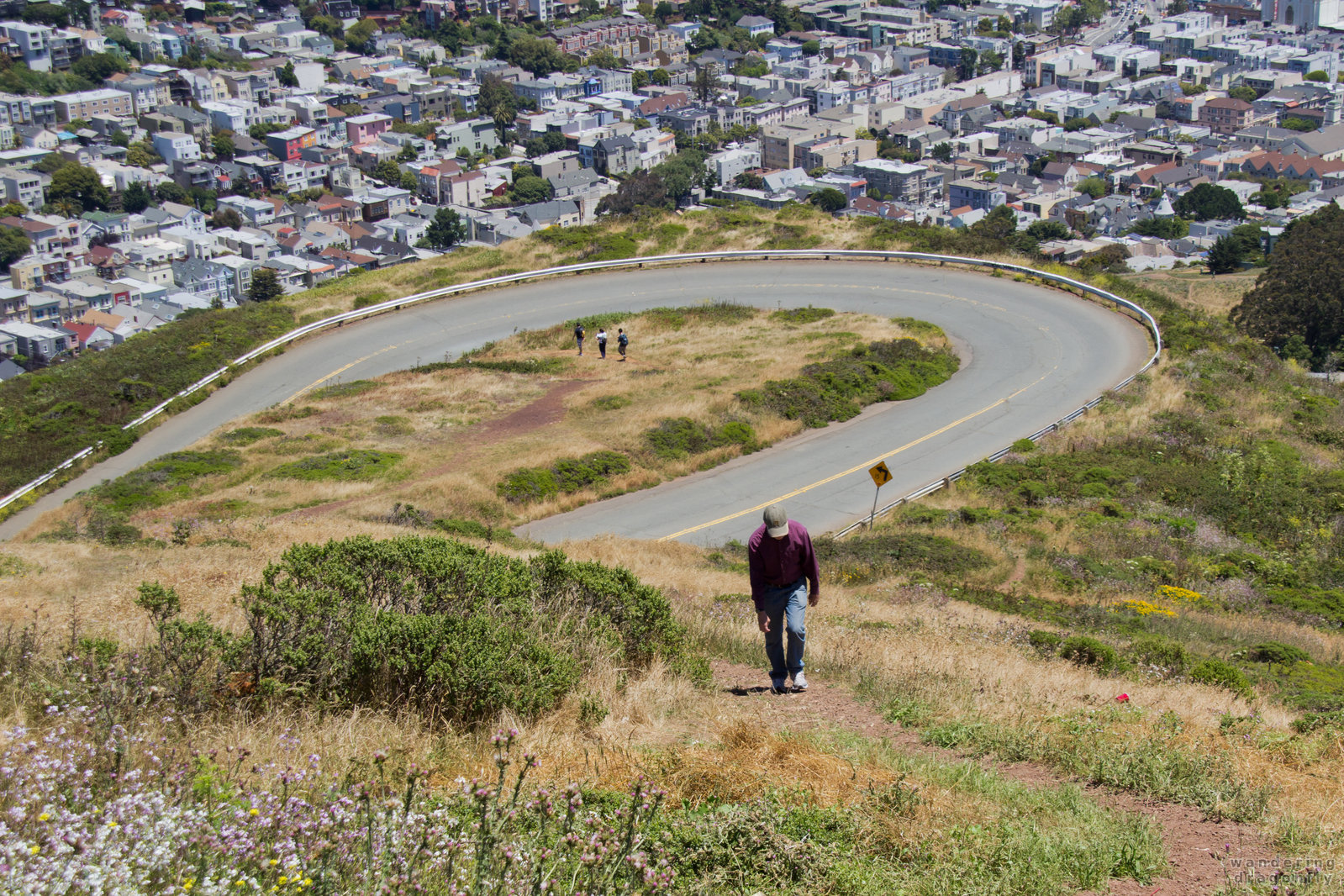 Just a short walk to the top... -- path, tourist