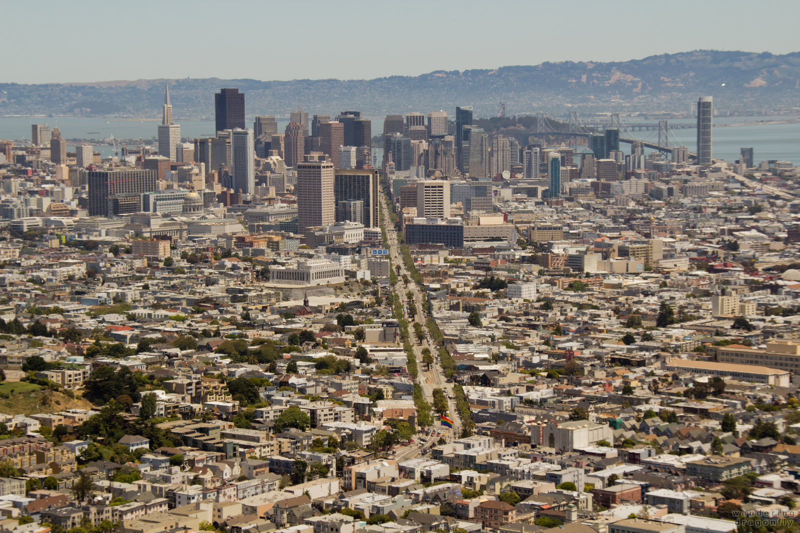 San Francisco city center -- city, road, vista