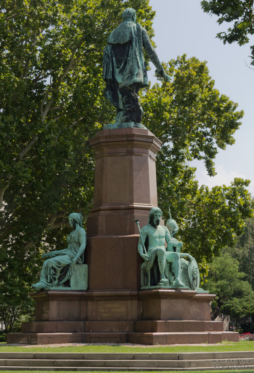 Statue on Szechenyi Square -- park, statue