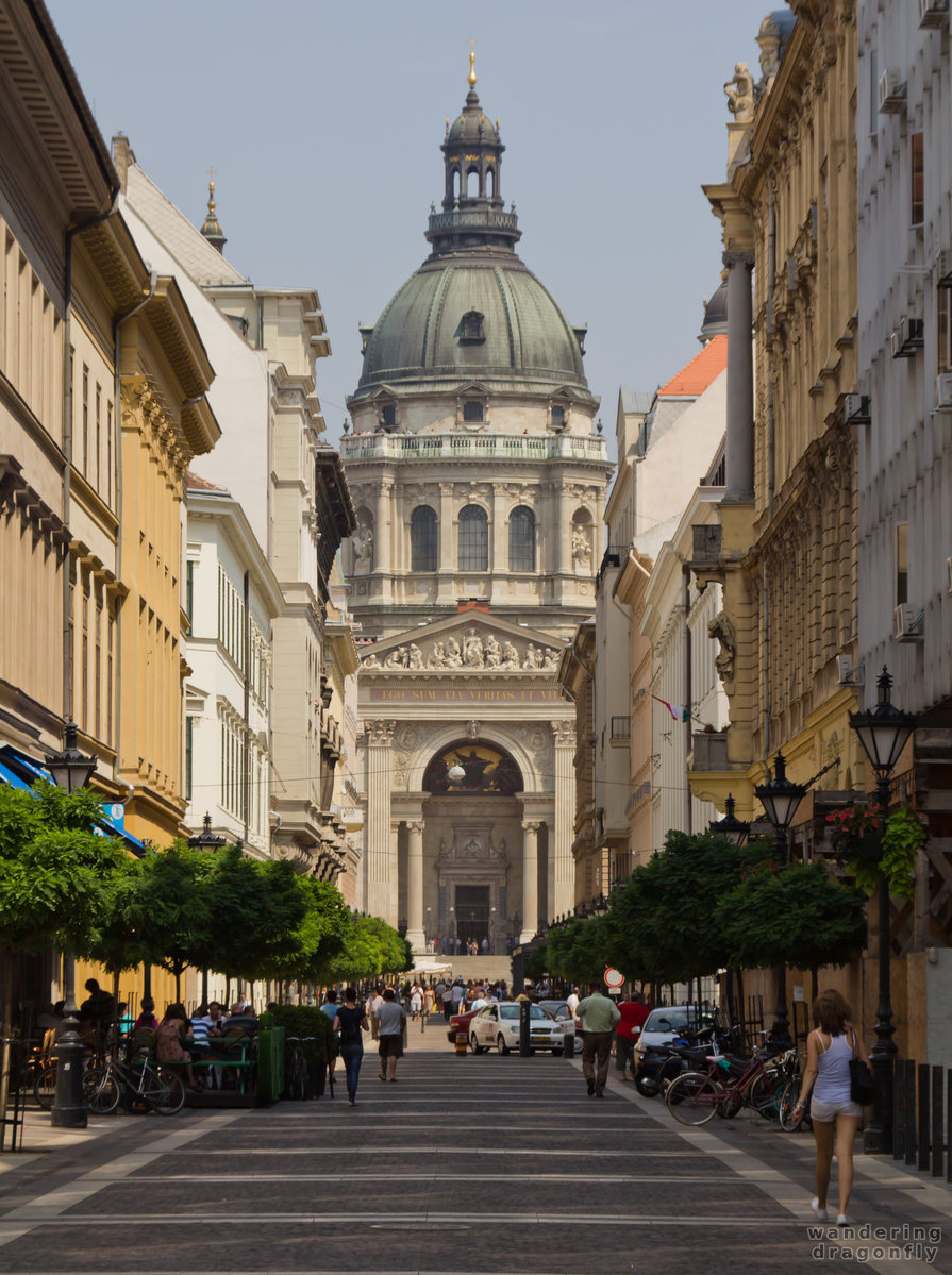 Saint Stephen's Basilica -- christian temple, street