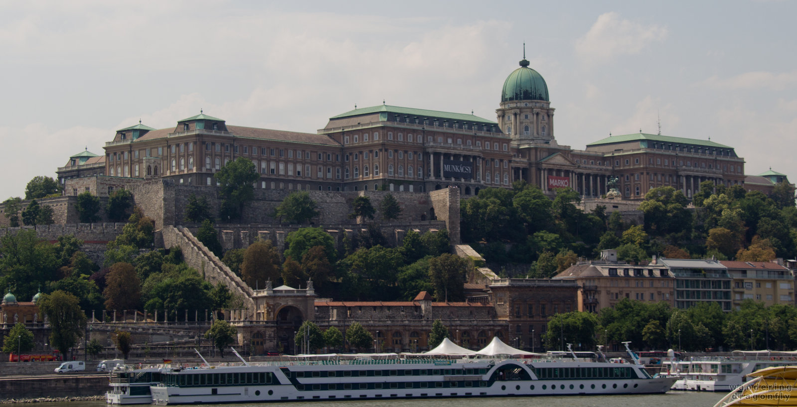 Buda Castle from the other side -- castle, ship
