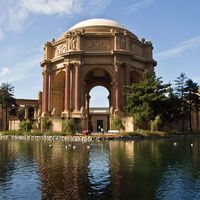 The central rotunda, surrounded by the lagoon.