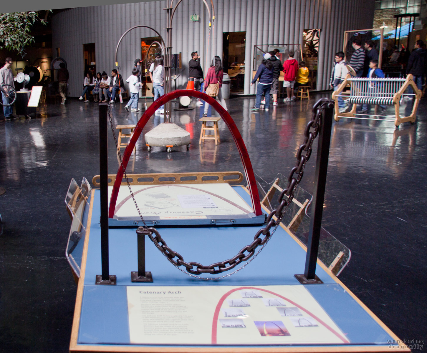 The catenary arch that we built -- arch, people