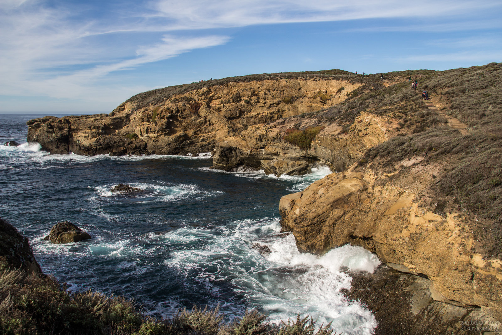 Sand Hill Cove -- cliff, cove, ocean, rock, sky, water