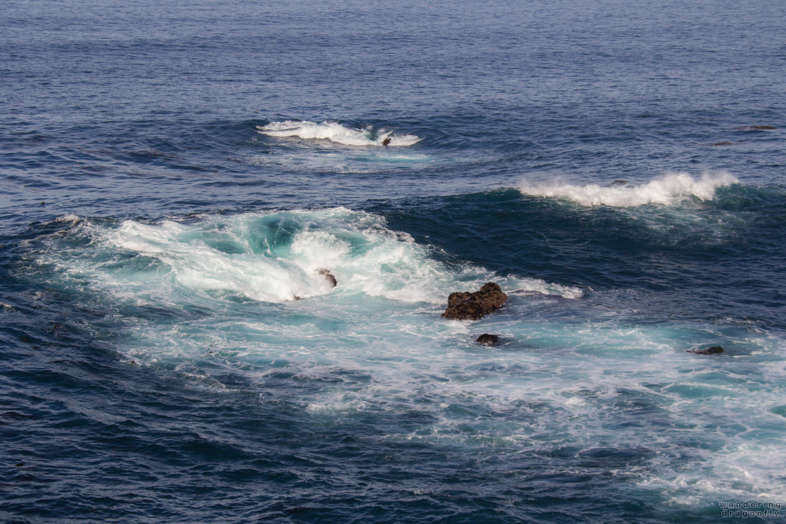Whirlpools -- ocean, rock, water, wave, whirlpool