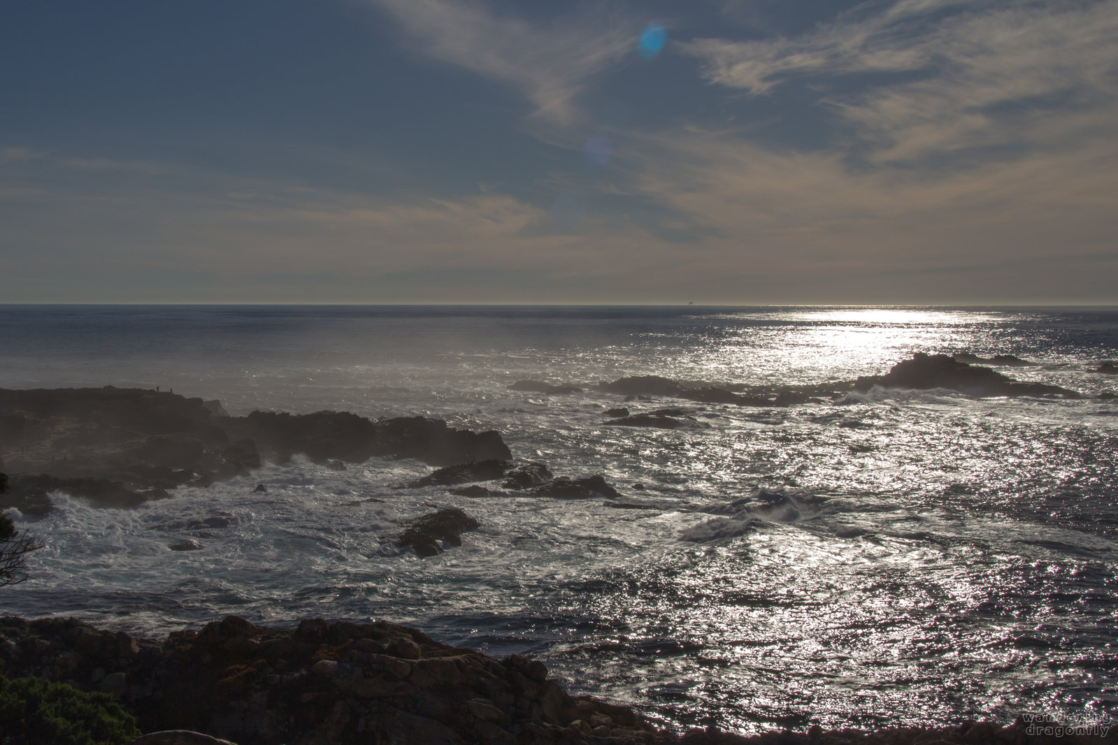 Punta de los Lobos Marinos -- cliff, ocean, rock, sky, water