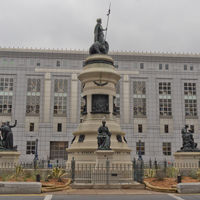 Sculptor: Frank Happersberger. Dedicated to the City of San Francisco in 1894. The monument was a gift of philanthropist James Lick, who died in 1876, left $100,000 to the City for the creation of 