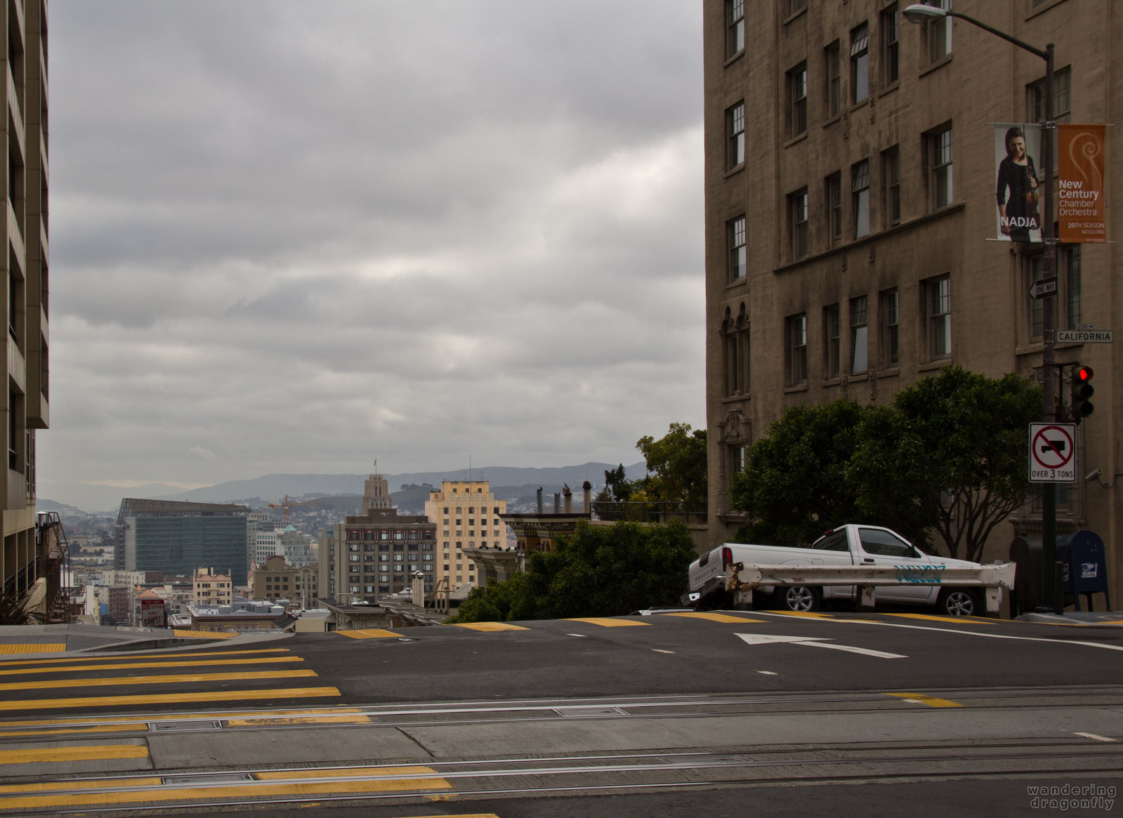 Southern view from the Nob Hill -- house, street