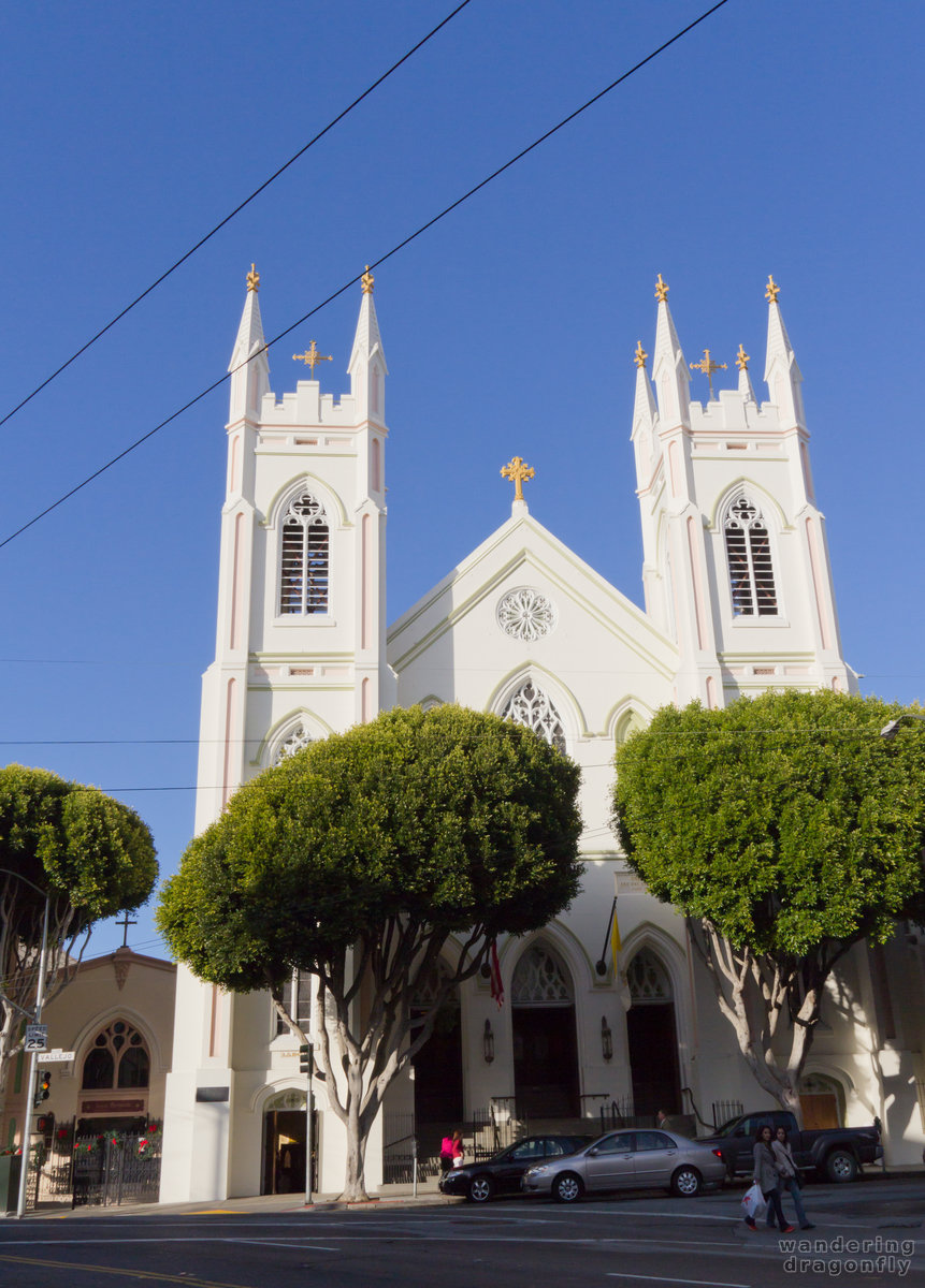 The church of the Knights of St. Francis -- christian temple, street