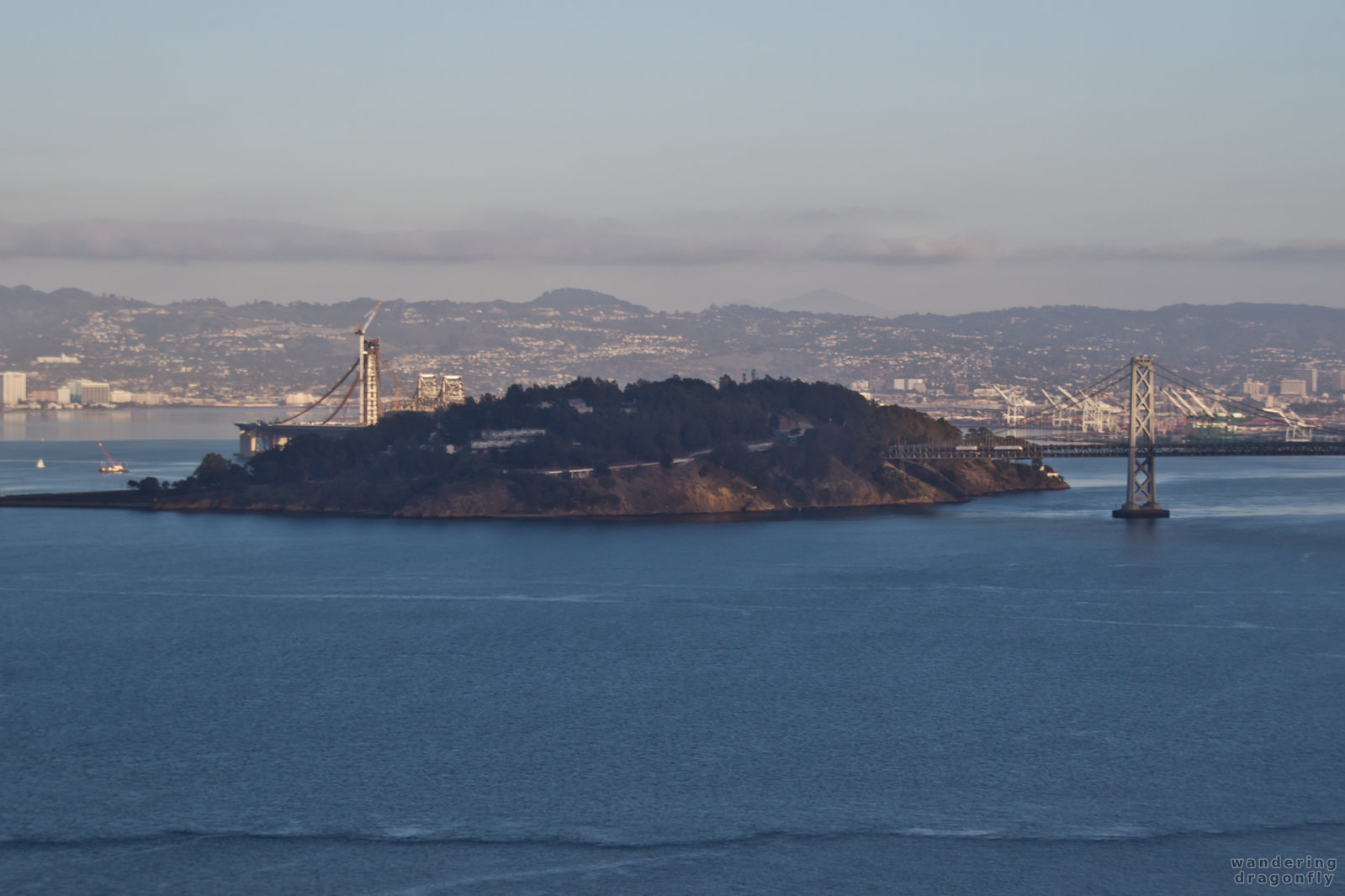 Yerba Buena Island -- bridge, island, water