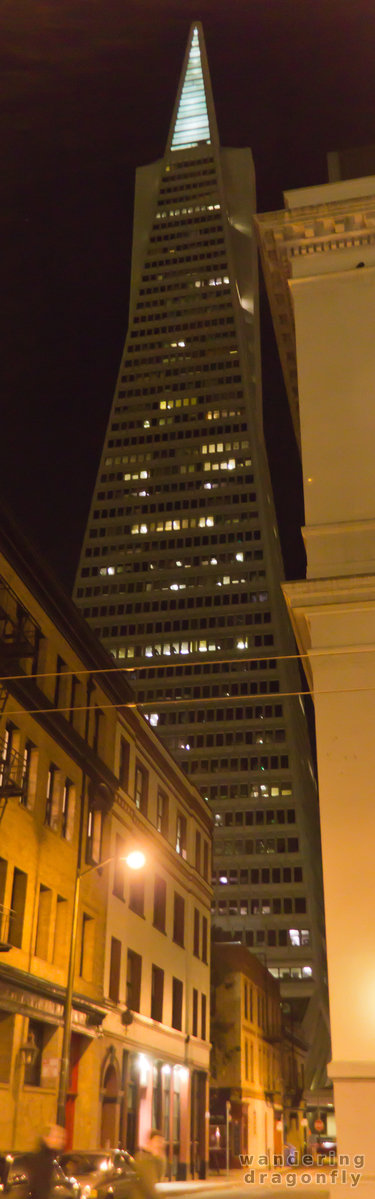 Transamerica Pyramid at night... -- skyscraper