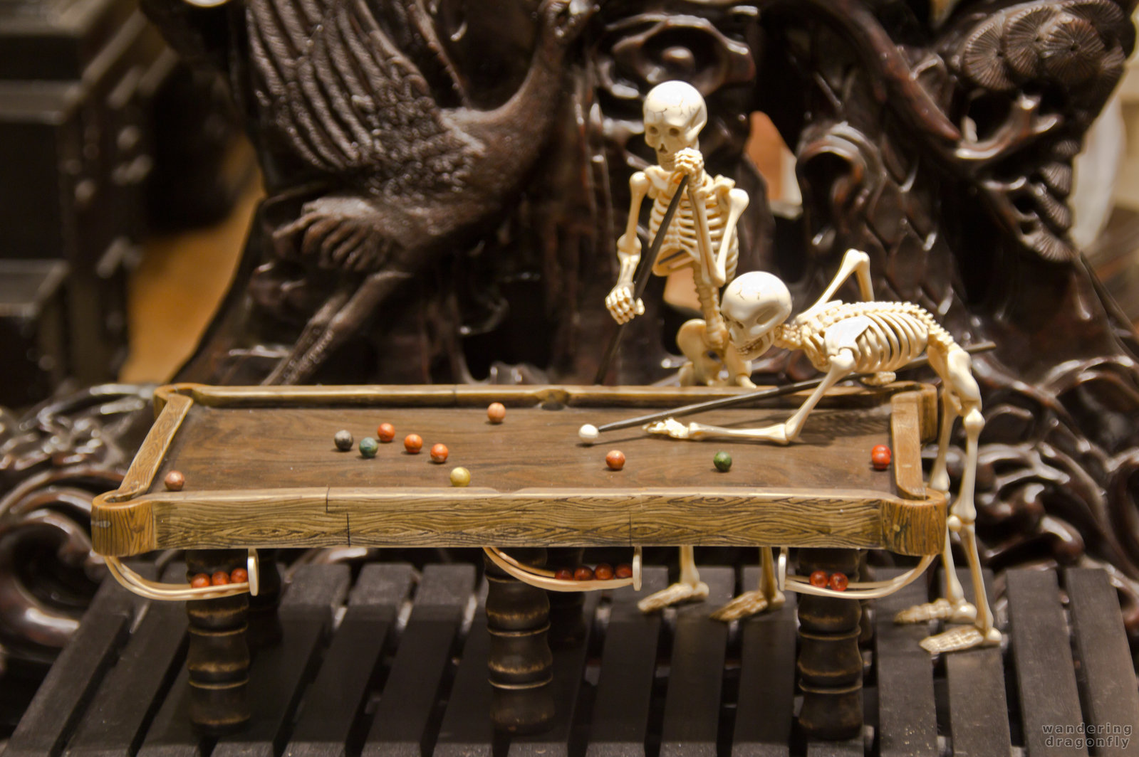 Terrific billiard -- art, billiard, skeleton